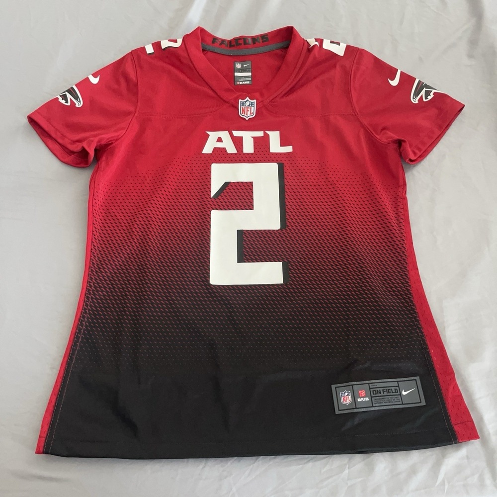 Nike Atlanta Falcons On Field Red Matt Ryan Jersey Womans Size L NFL